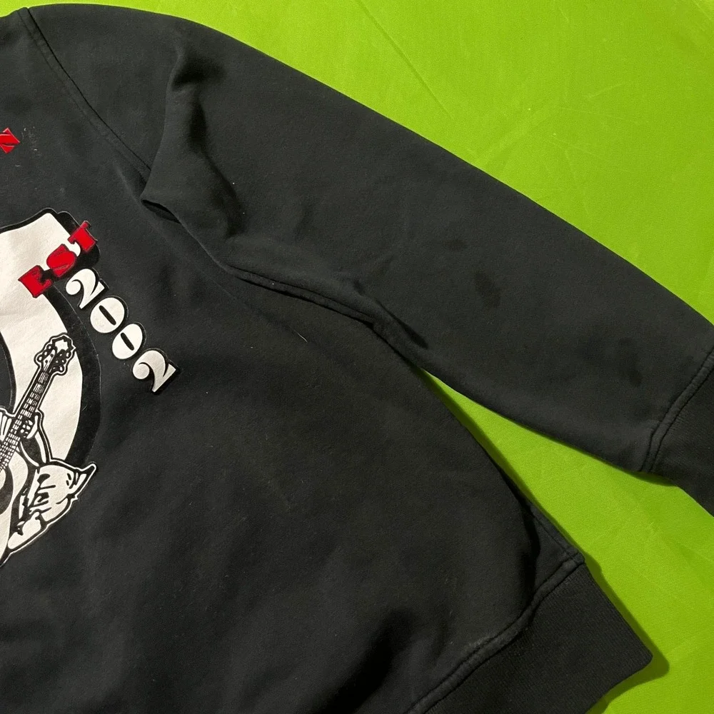 SMALL True Religion Mens Black Buddha Logo Full Zip Hoodie Sweatshirt